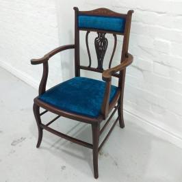 Blue Velvet Occassional Chair