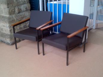 Leatherette Armchairs